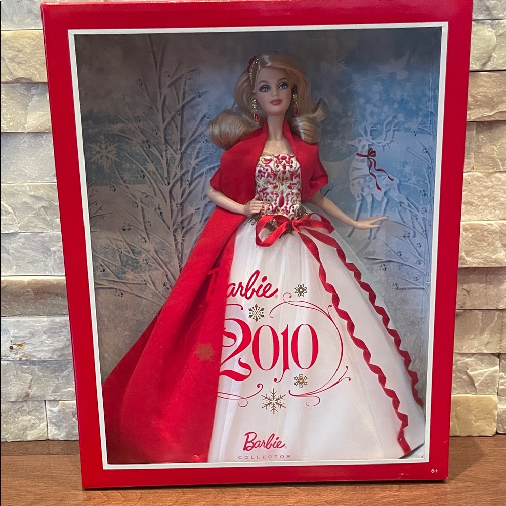 Barbie 2010 Holiday Doll in Red and White Gown